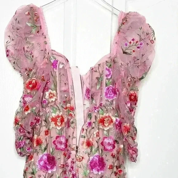 embellished strapless mini dress in pink purple ombré Princess Polly Women's Irena Strapless Satin Minidress - Purple